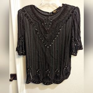 80s beaded top
